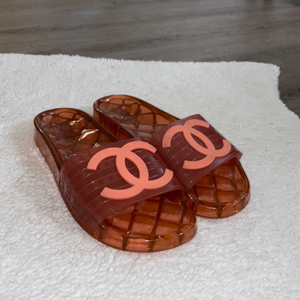 Chanel Rubber Slides
